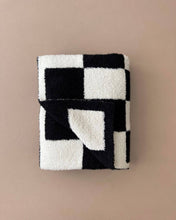 Load image into Gallery viewer, Checkered Plush Blanket | Black
