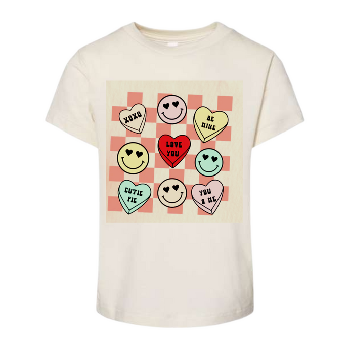 Checkerboard Candy Heart Tee
