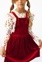 Load image into Gallery viewer, Red Velvet Pinafore
