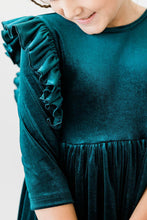Load image into Gallery viewer, Teal Velvet Dress
